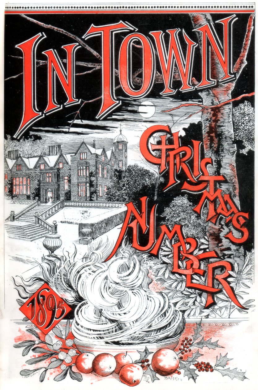 Az In Town magazin karácsonyi számának címlapja, 1895 alkotó: C Hentschel