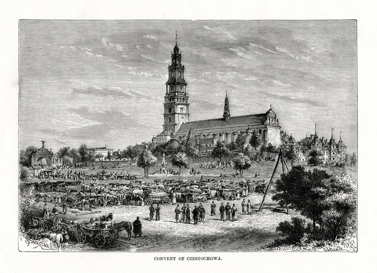 Czestochowa-i kolostor, Lengyelország, 1879 alkotó: C. Laplante