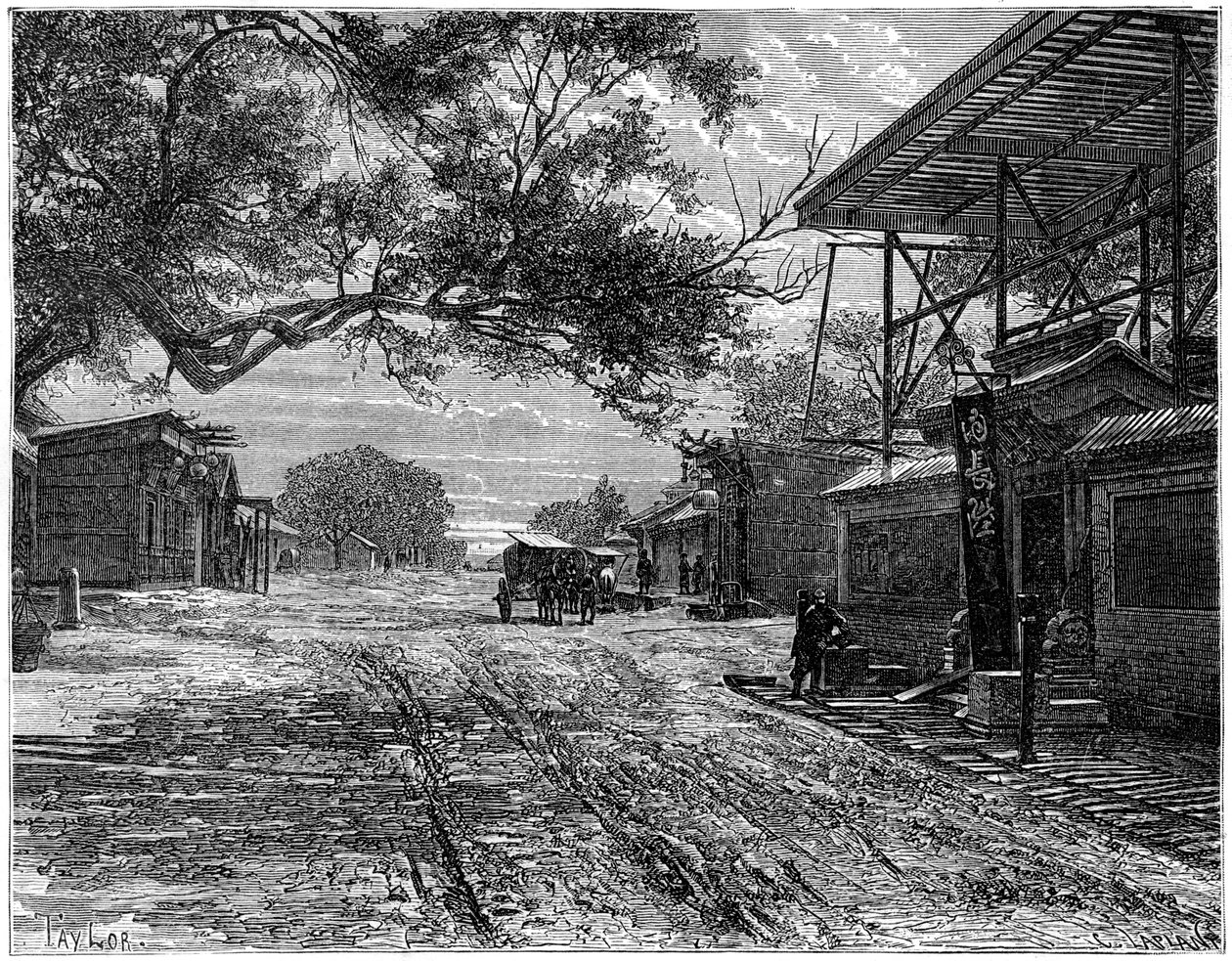 A francia követség, Peking, Kína, 19. század vége alkotó: C. Laplante