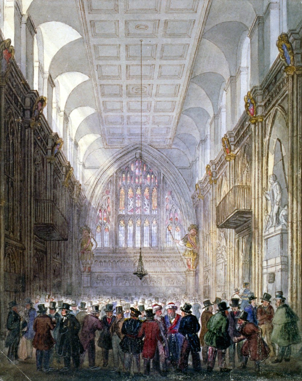 A Guildhall belseje, City of London, 1838. alkotó: C Matthews