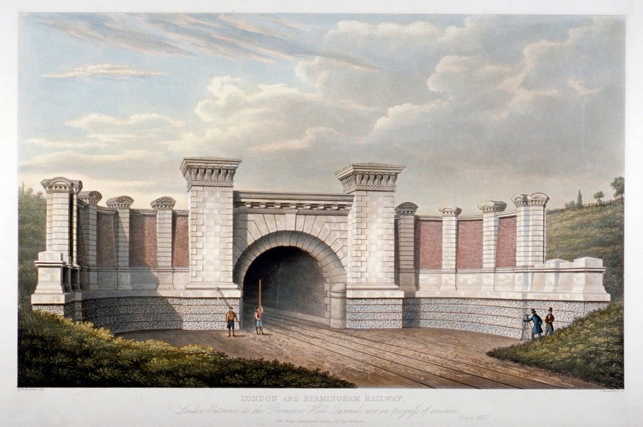 A londoni és birminghami vasút Primrose Hill alagútja, 1837 alkotó: C Rosenberg