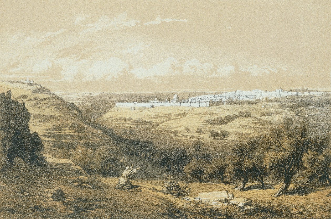 Hebron. Rézkarc: C. Schacher – Steinkopk J.F. Editore alkotó: C. Schacher