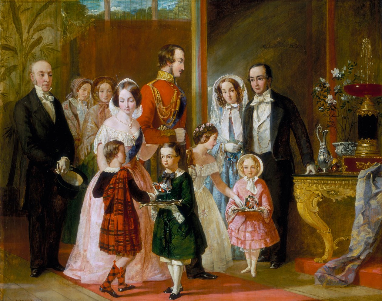 „Thomas Younghusband és családja találkozik Viktória királynővel és családjával a Crystal Palace-ban”, 1854. alkotó: C Wells