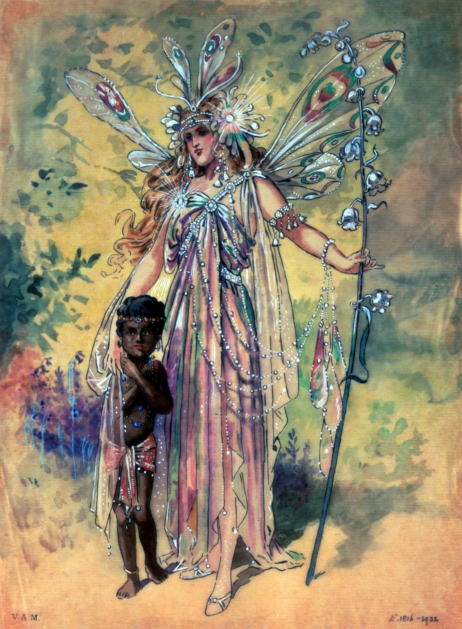 Titania, a Szentivánéji álom jelmezterve, producere R. Courtneidge a Princes Theatre-ben, Manchesterben alkotó: C. Wilhelm