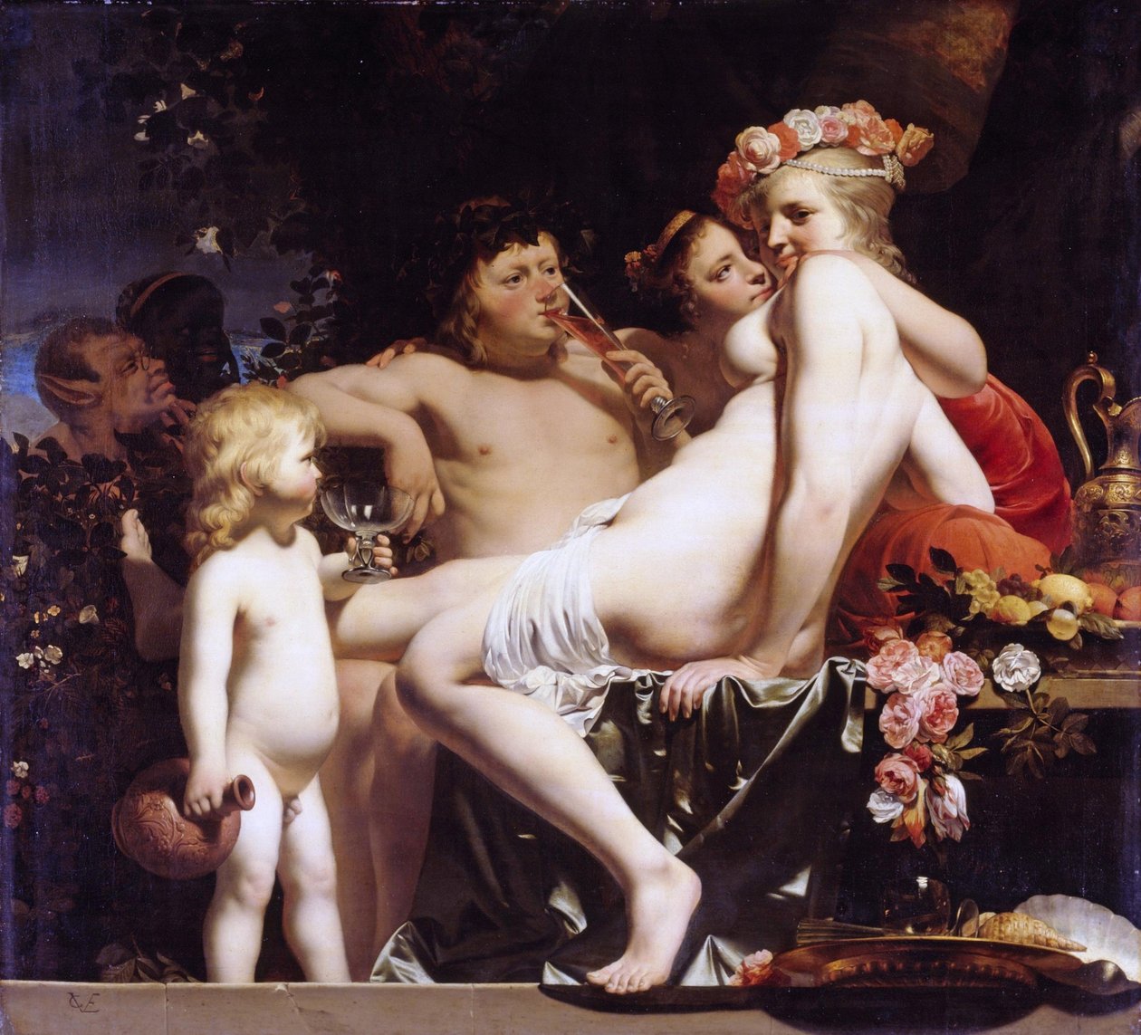 Németül: Bacchus és Ariadné a Naxoson Bacchus és Ariadné alkotó: Caesar van Everdingen