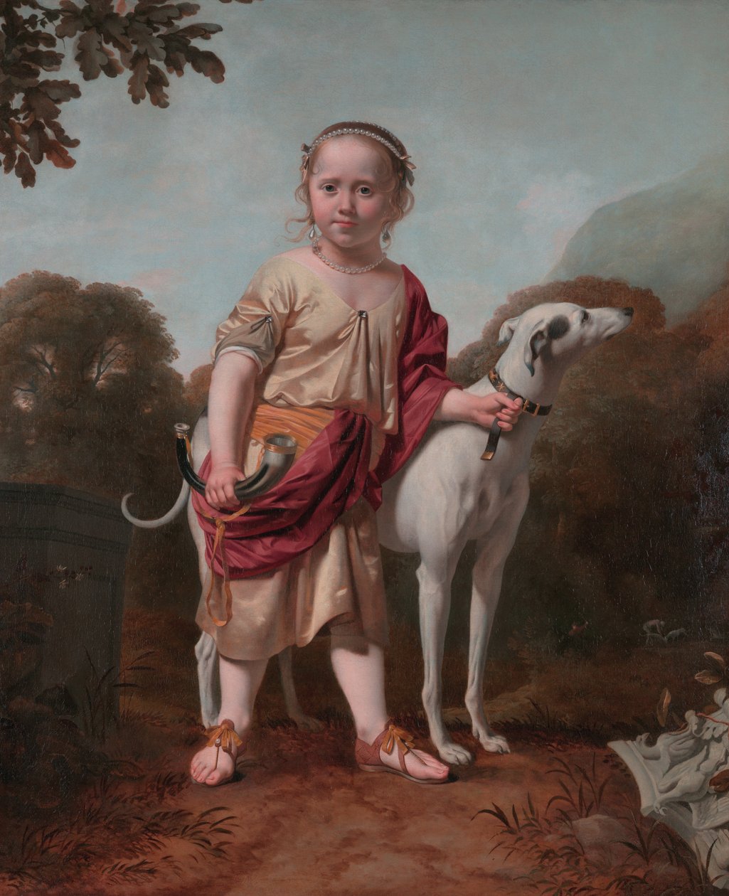 Egy lány portréja vadászlányként, by Caesar van Everdingen alkotó: Caesar van Everdingen