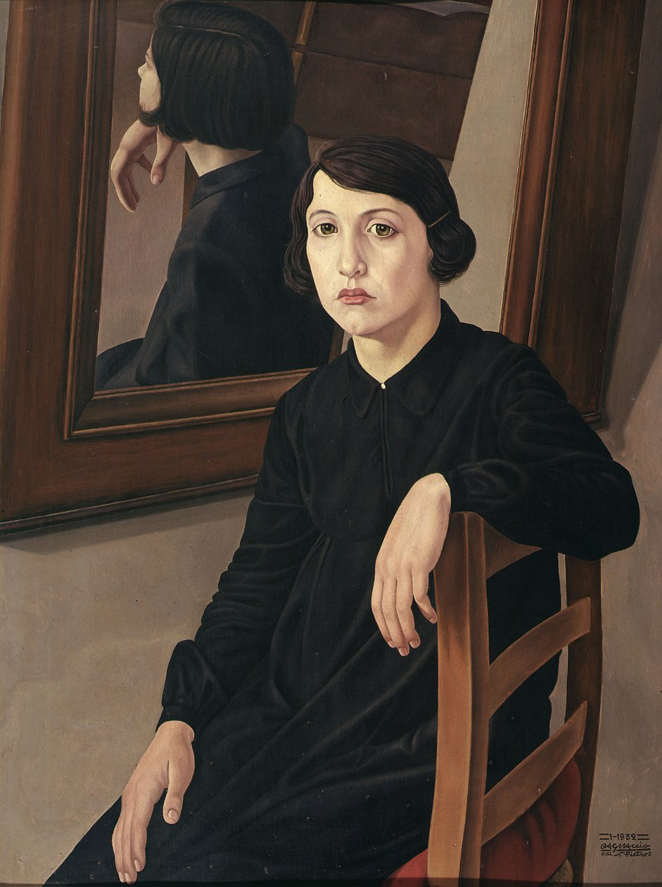 Lány tükör előtt, 1932. alkotó: Cagnaccio di San Pietro