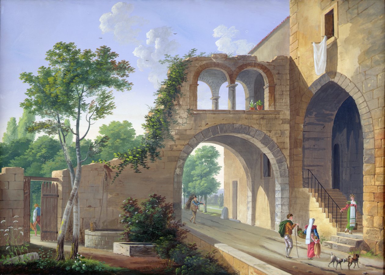 Jelenet az olasz vidéken, 1813 alkotó: Caizac