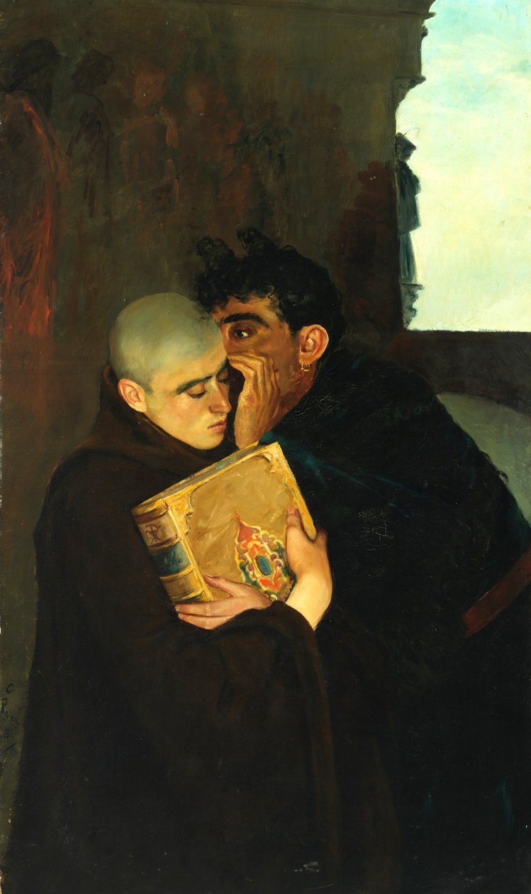 A Pók a kolostorban, 1881. alkotó: Calcedonio Reina