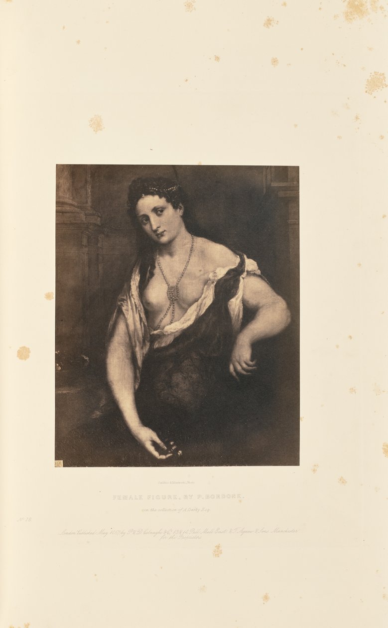Női alak, P. Bordone alkotó: Caldesi and Montecchi