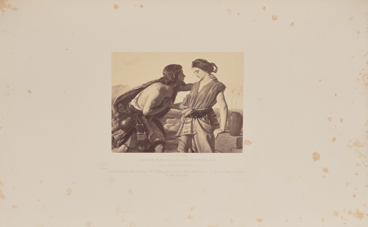 Jacob és Rachael, írta W. Dyce, R.A. alkotó: Caldesi and Montecchi