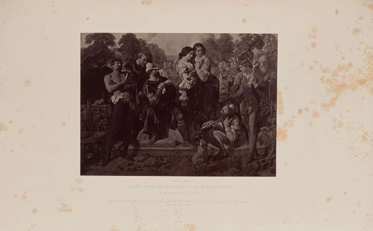 Jelenet az Ahogy tetszik című filmből, írta D. Maclise, R.A. alkotó: Caldesi and Montecchi