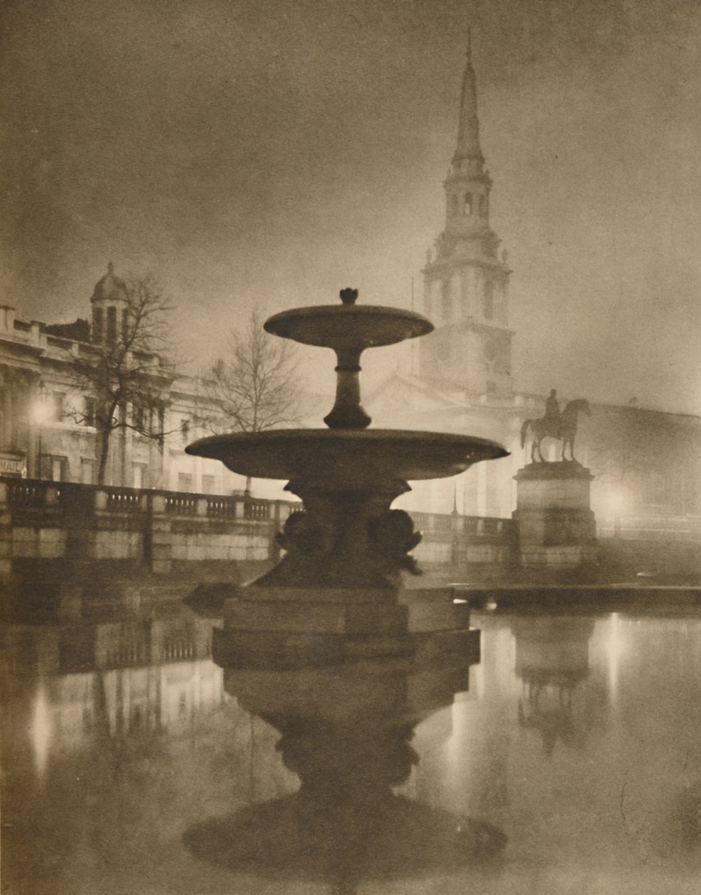 „Az éjszakai eső elmélkedések medencéjévé változtatta a járdákat”, 1935. alkotó: Calkin