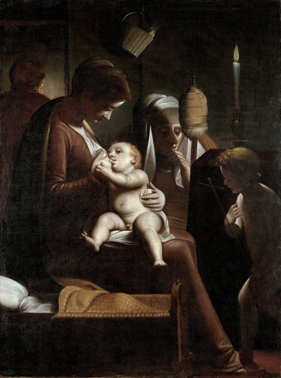 A gyertya Madonna, 1570-1575 alkotó: Cambiaso