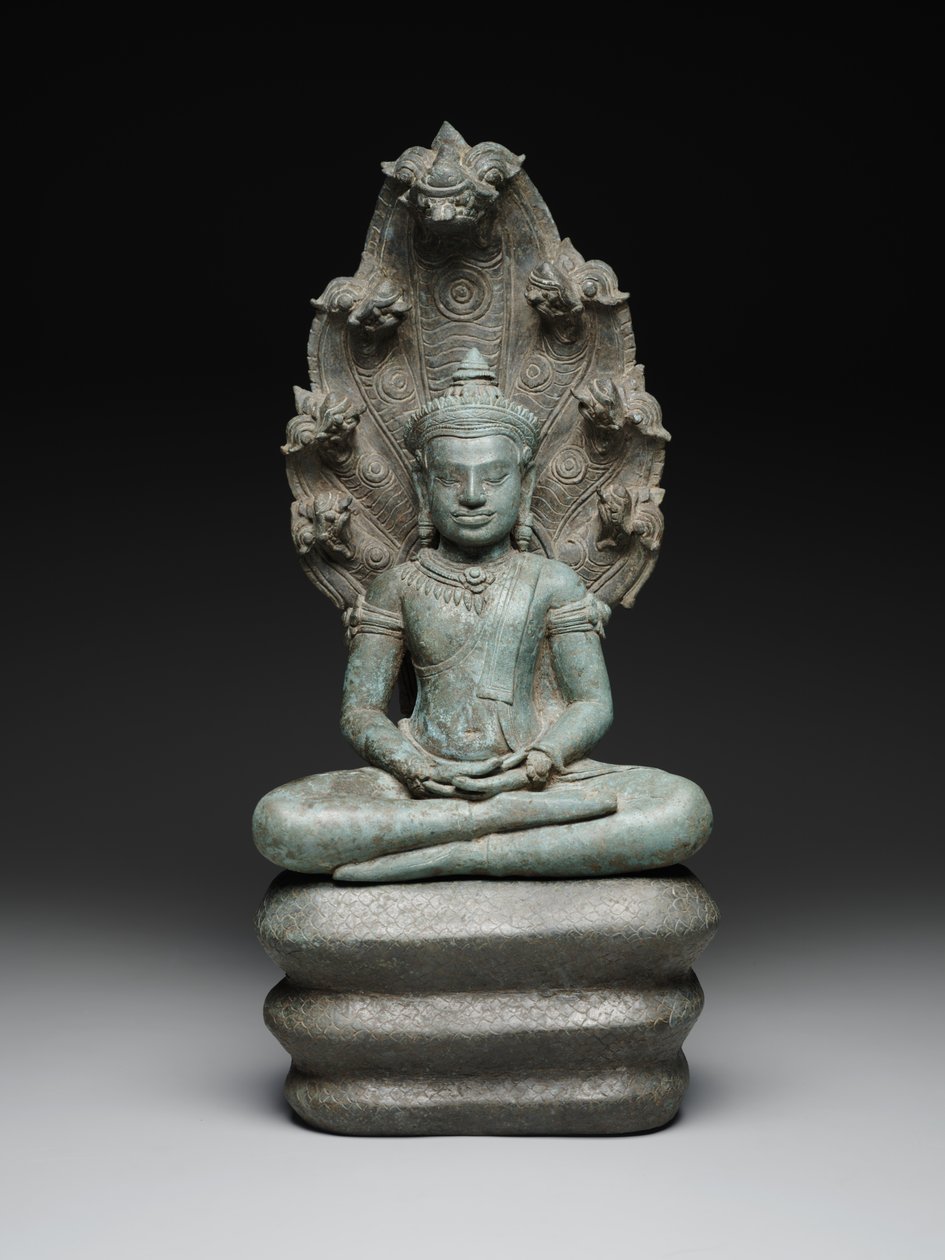 Buddha Muchalinda, 12. század vége – 13. század eleje (rézötvözet) alkotó: Cambodian Cambodian