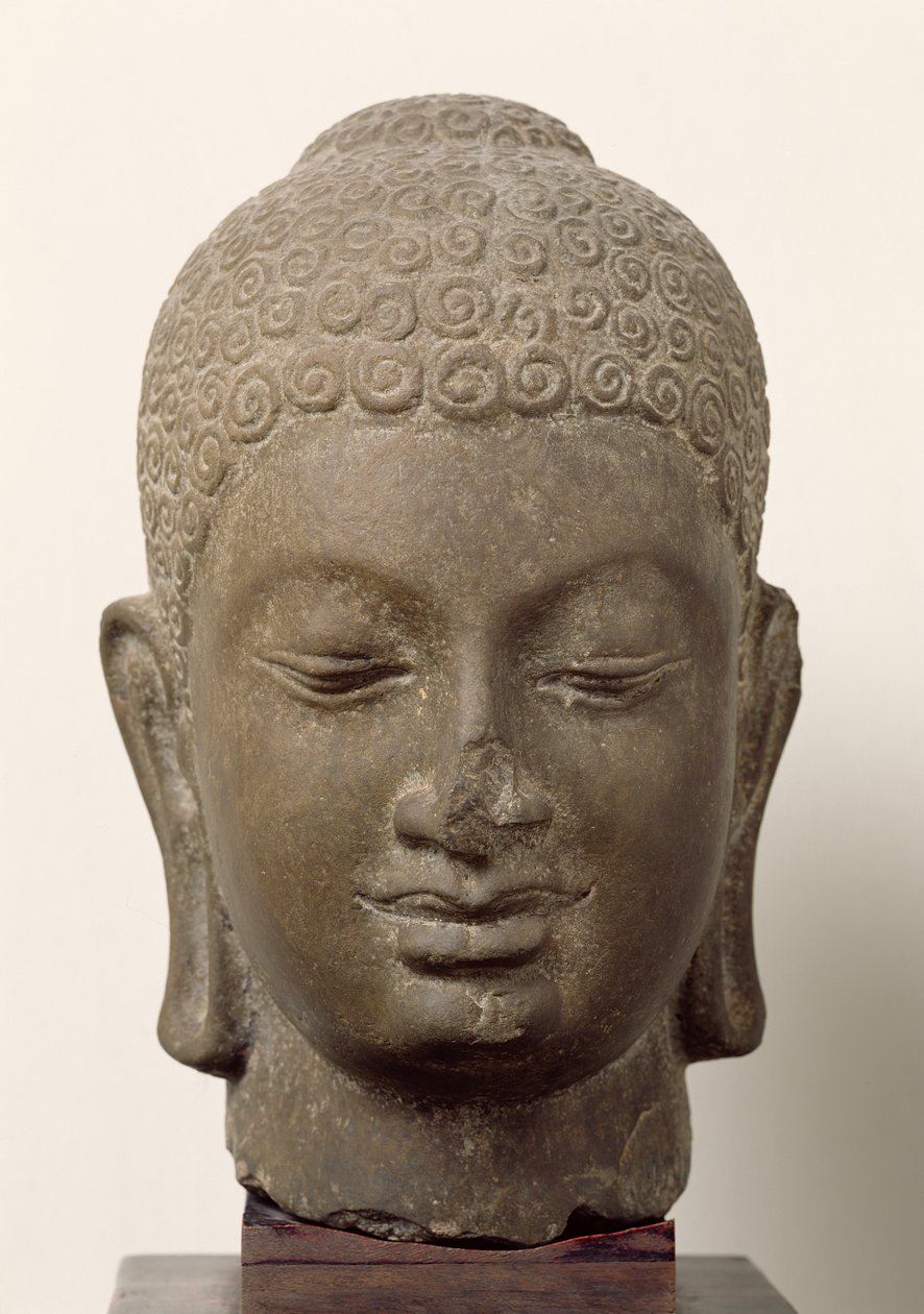 Buddha feje, Vat Romlok, Angkot Borei, 6-7. század (homokkő) alkotó: Cambodian School