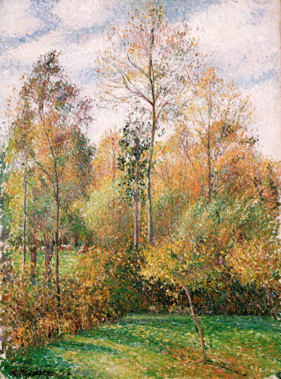 Ősz, Nyárfák, Eragny alkotó: Camille Jacob Pissarro