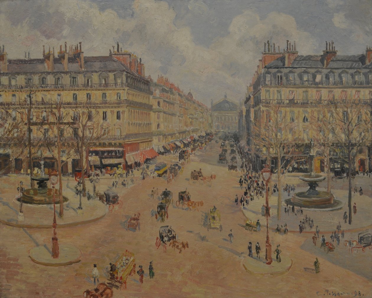 Avenue de lOpéra, Reggeli napsütés alkotó: Camille Jacob Pissarro