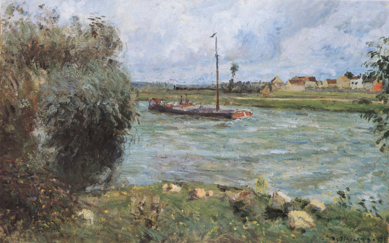Banks of the Oise in Pontoise alkotó: Camille Jacob Pissarro