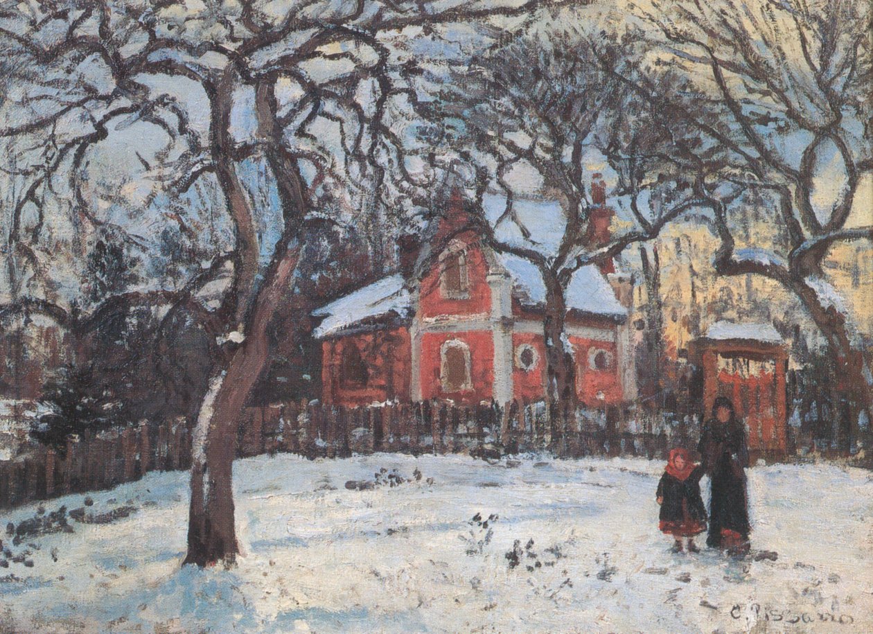 Gesztenyefák Louveciennes -ben alkotó: Camille Jacob Pissarro