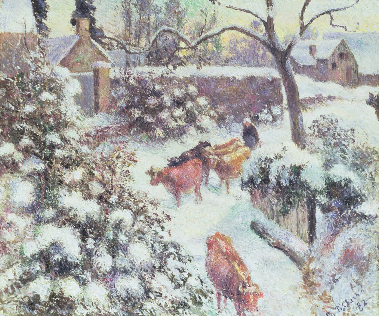 Hóeffektus Montfoucault-ban, 1882 alkotó: Camille Jacob Pissarro