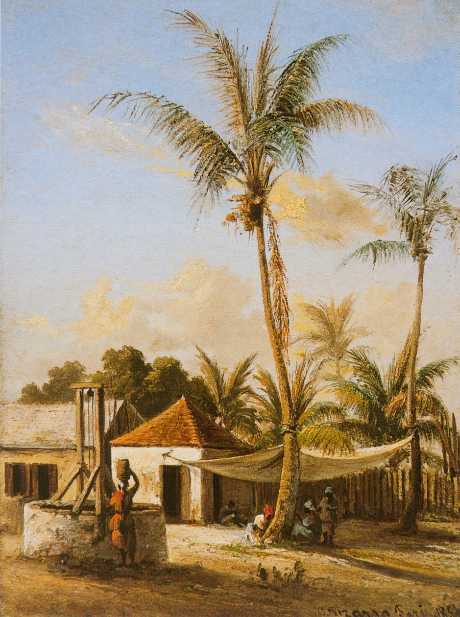 Falukútnál pihenő alakok alkotó: Camille Jacob Pissarro