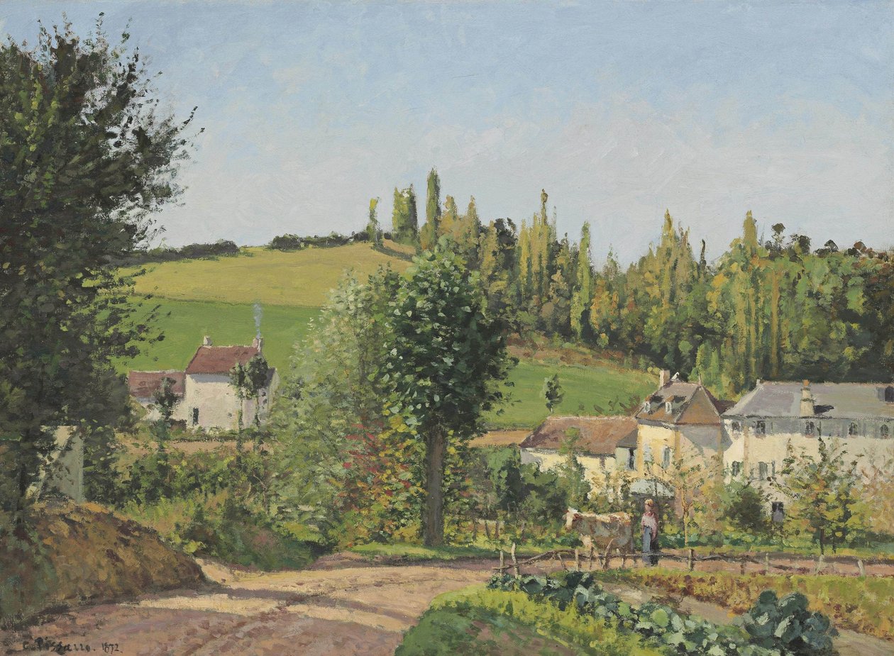 Hamlet Pontoise környékén alkotó: Camille Jacob Pissarro