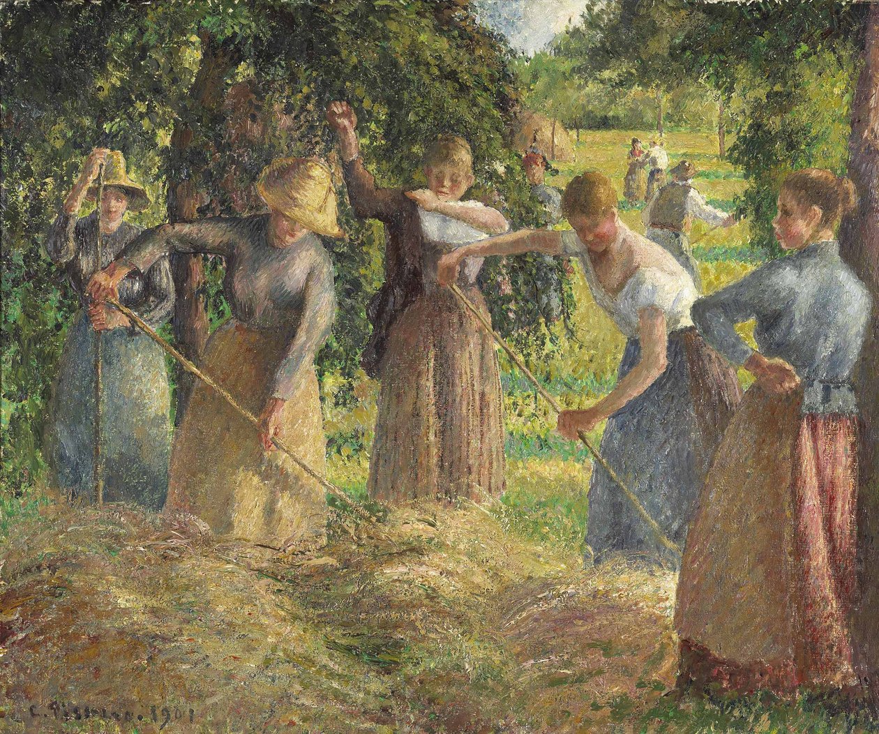 Széna aratás Éragnyban alkotó: Camille Jacob Pissarro