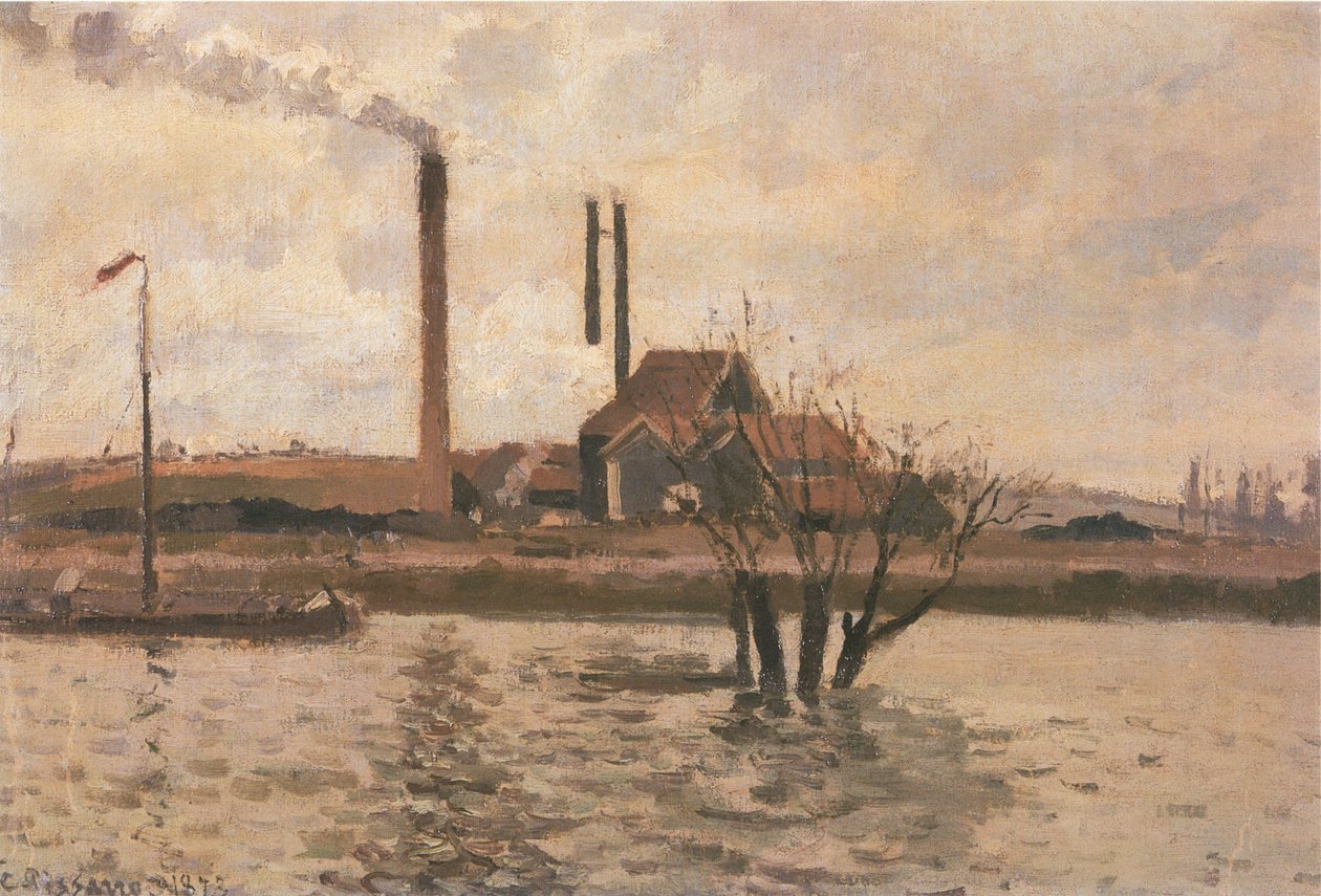 La Crue le l´Oise, Pontoise alkotó: Camille Jacob Pissarro