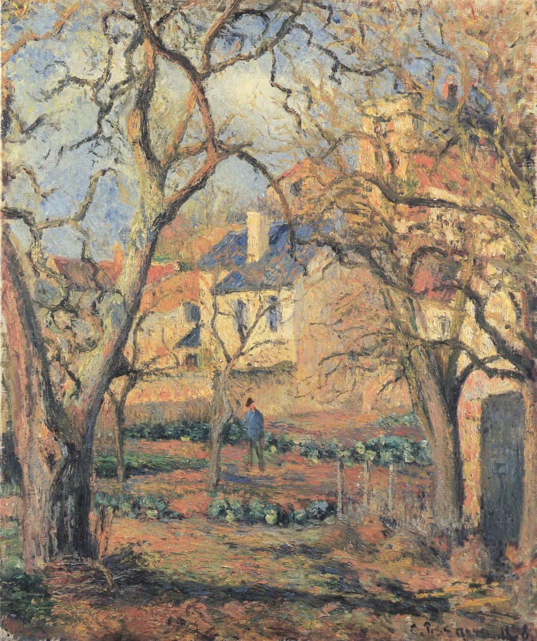 A veteményeskert a L´Hermitage -ban alkotó: Camille Jacob Pissarro