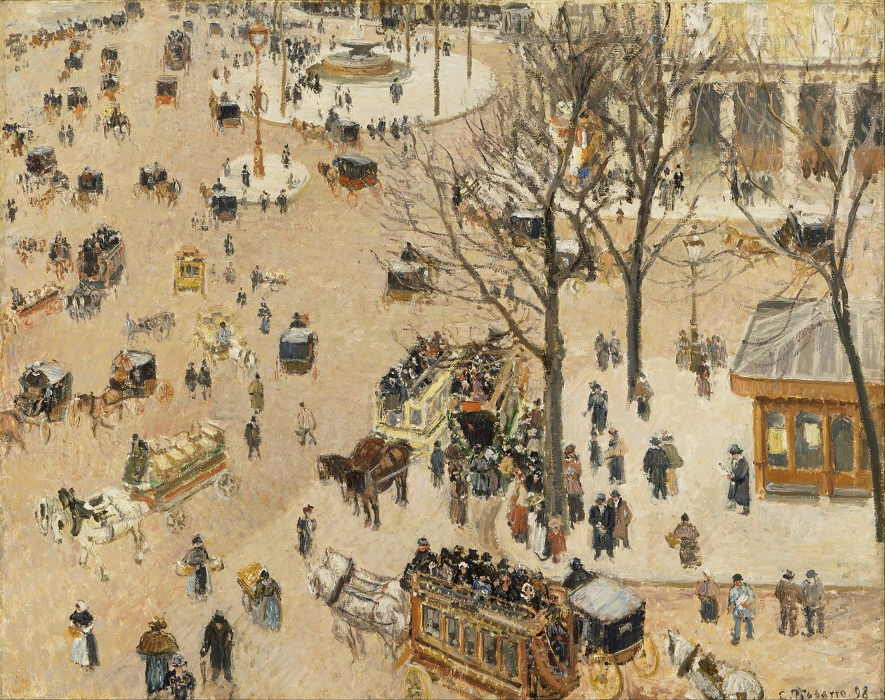 La Place due Théâtre Français alkotó: Camille Jacob Pissarro