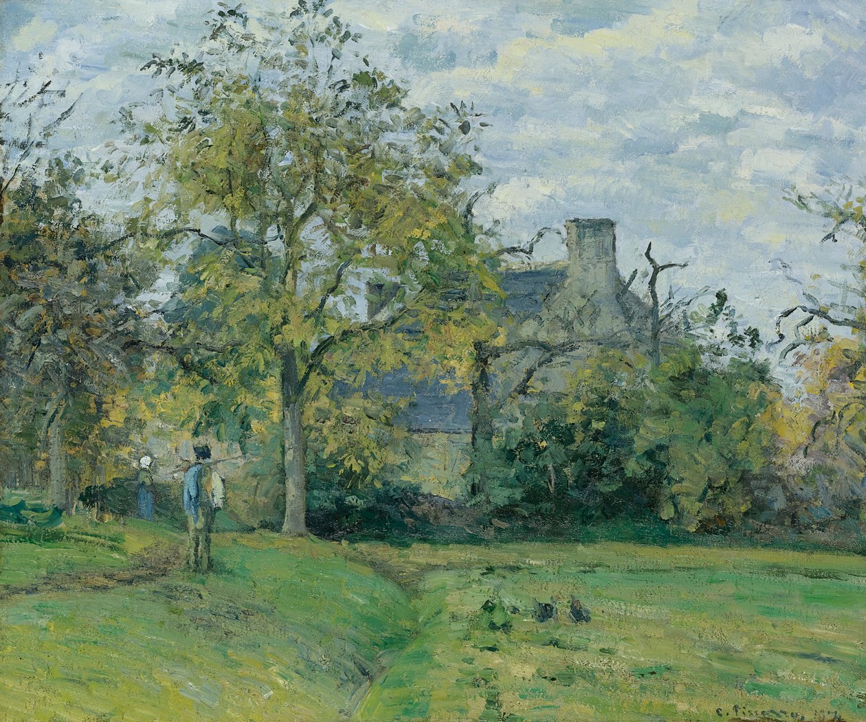 A Piette -ház Montfoucault -ban alkotó: Camille Jacob Pissarro