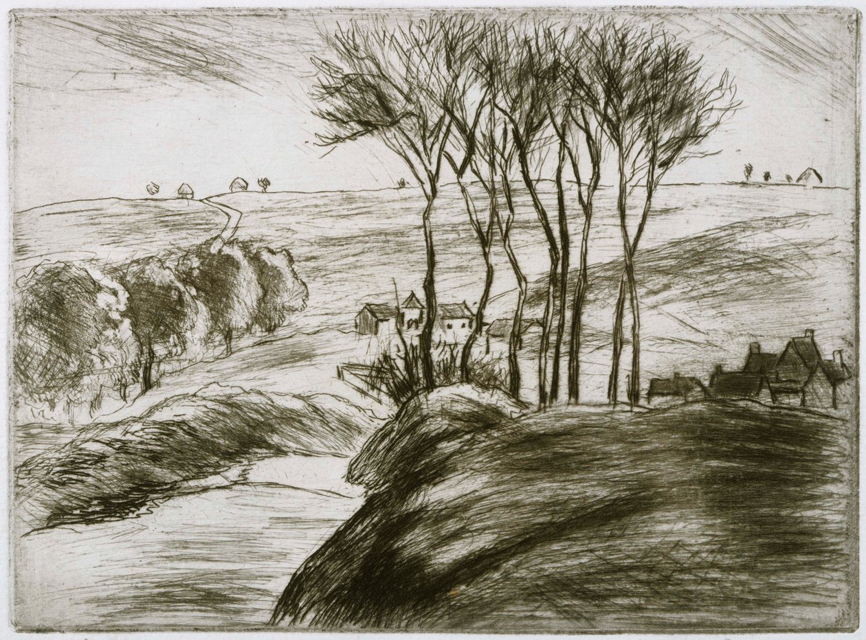 Táj Osny közelében alkotó: Camille Jacob Pissarro