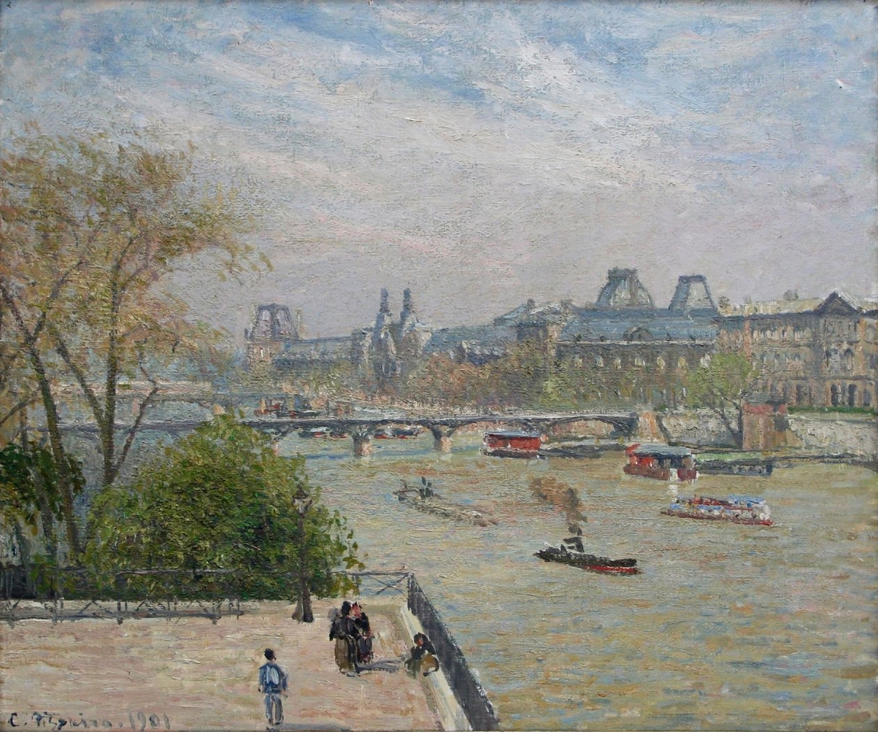 A Louvre, tavasz alkotó: Camille Jacob Pissarro