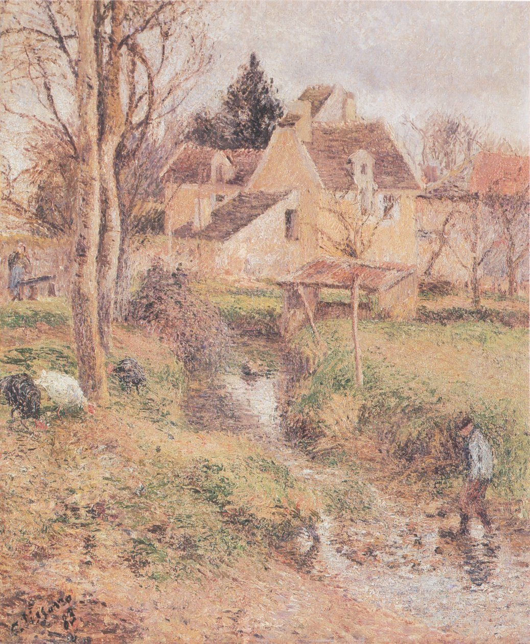 A Ruisseau Osnyban alkotó: Camille Jacob Pissarro