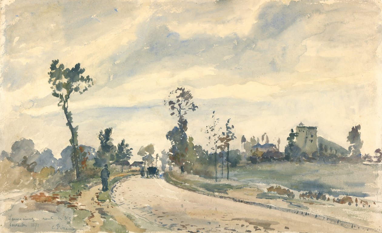 Louveciennes, Route de Saint-Germain alkotó: Camille Jacob Pissarro