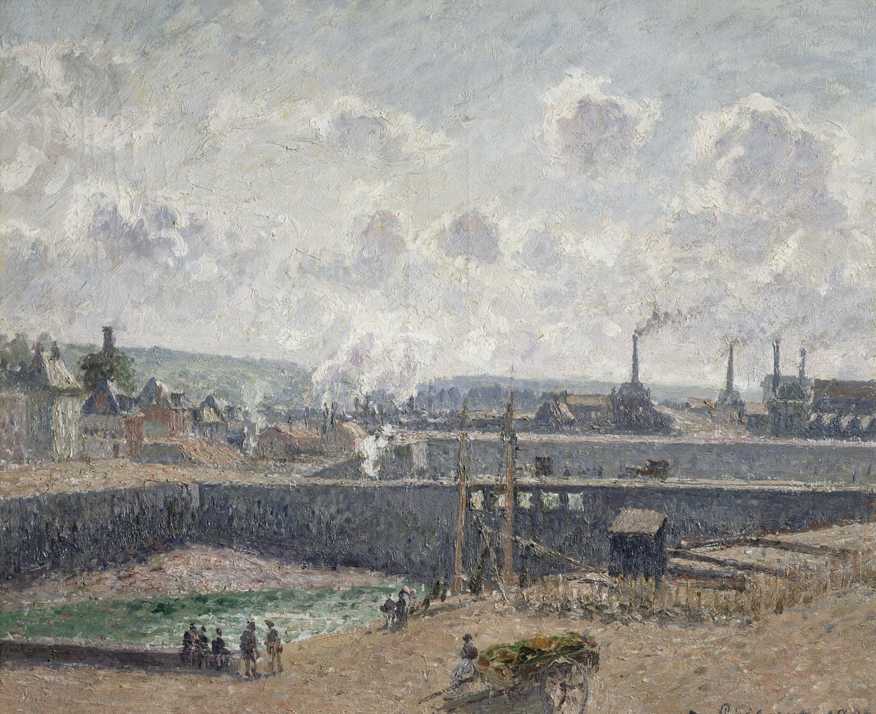 Apály a Duquesne Docksban, Dieppe, 1902 alkotó: Camille Jacob Pissarro