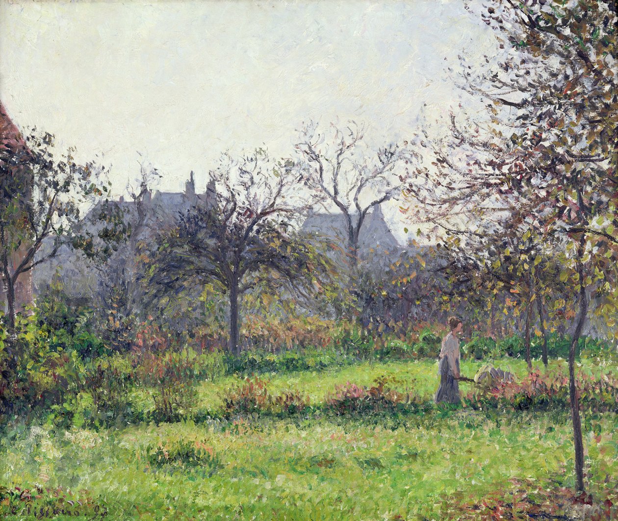 Reggeli nap, ősz, Eragny, 1897 alkotó: Camille Jacob Pissarro