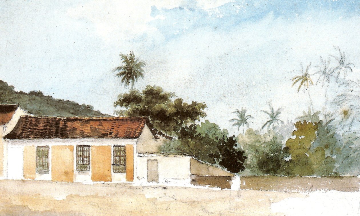 Táj vörös cserép házak alkotó: Camille Jacob Pissarro