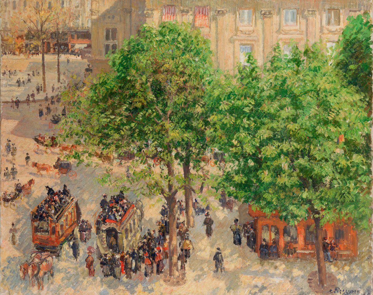 Place du Theater-Francais, tavasz alkotó: Camille Jacob Pissarro