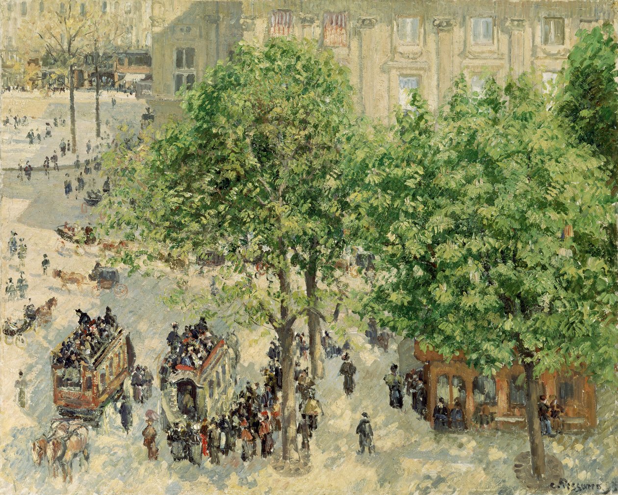 Place du Theatre-Francais, tavasz, 1898 alkotó: Camille Jacob Pissarro