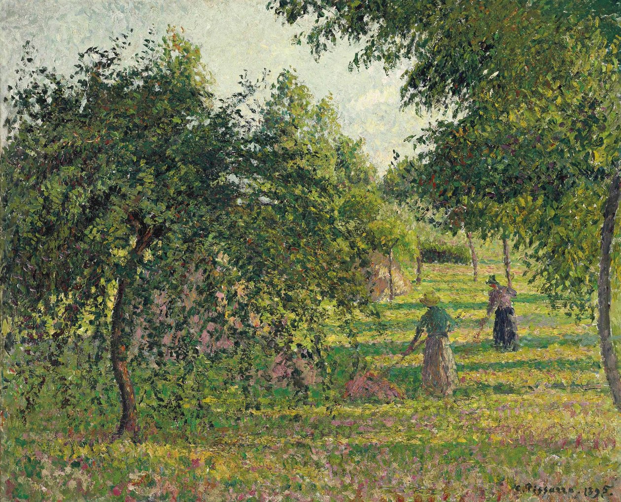 Almafák és kaszák, Eragny alkotó: Camille Jacob Pissarro