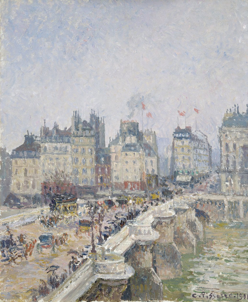 Pont Neuf, Párizs, 1901 alkotó: Camille Jacob Pissarro
