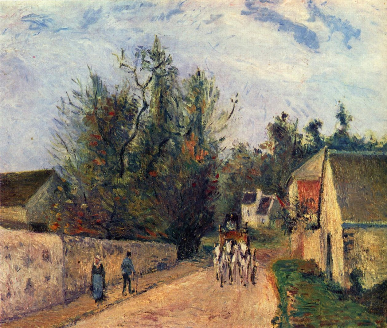 Stagecoach Enneryhez alkotó: Camille Jacob Pissarro