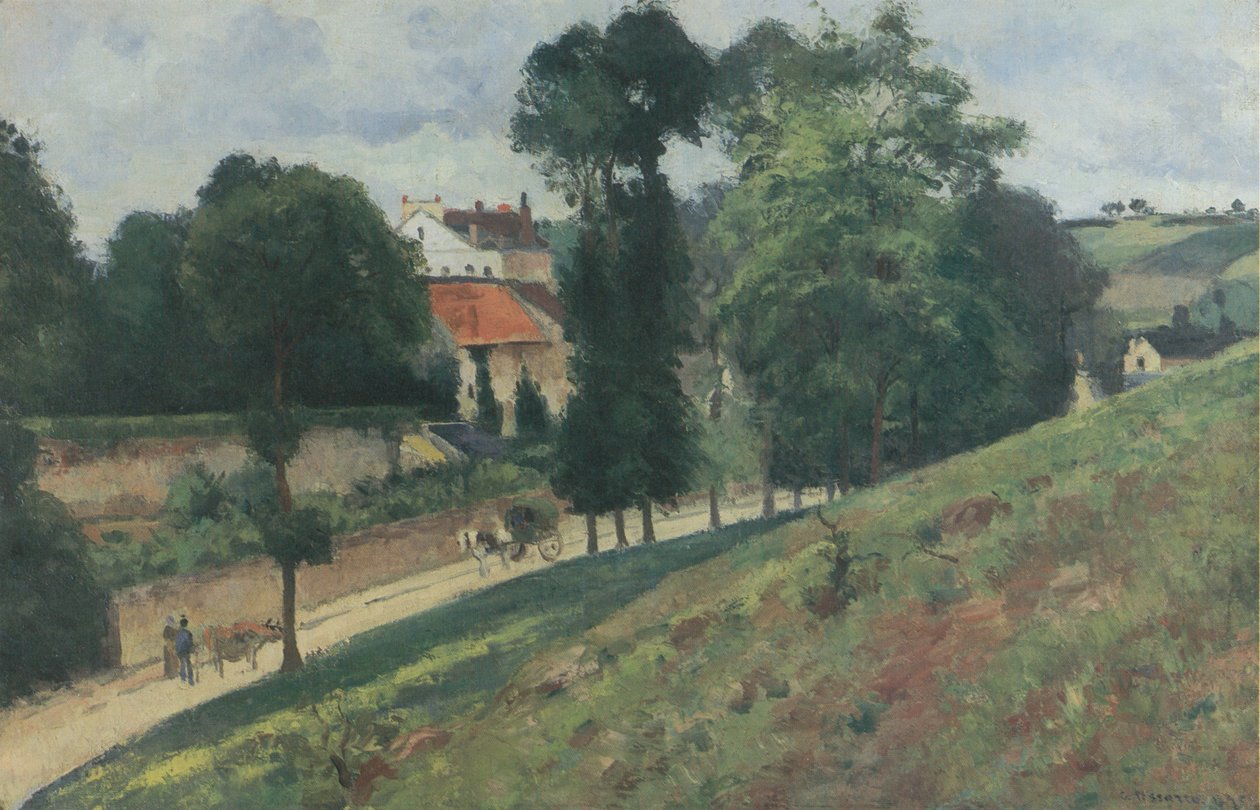 Route de Saint-Antoine, L´Hermitage, Pontoise alkotó: Camille Jacob Pissarro