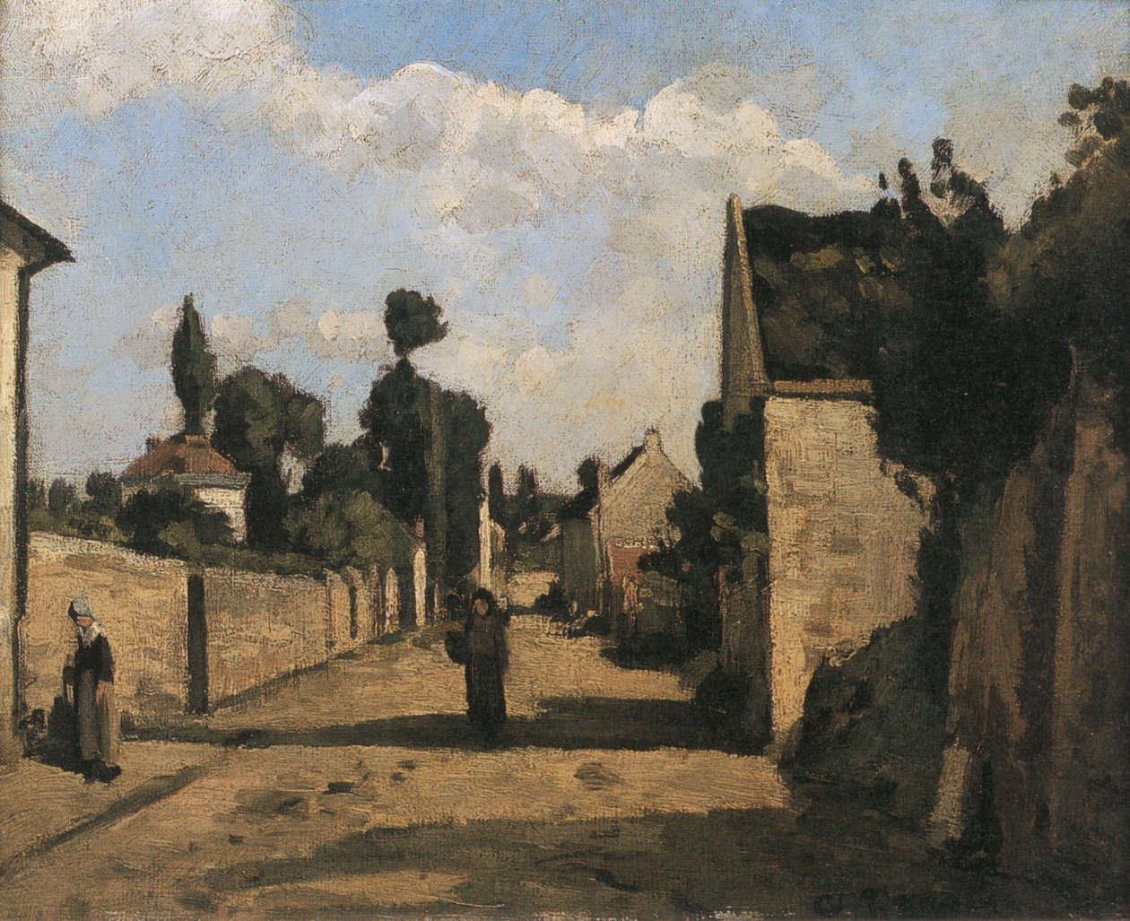 Rue L´Hermitage alkotó: Camille Jacob Pissarro