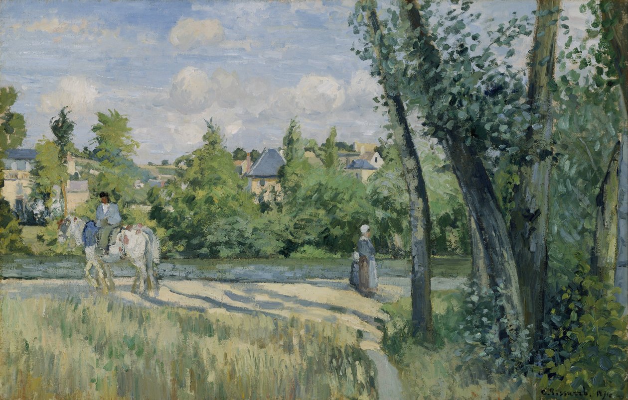 Napfény az úton, Pontoise alkotó: Camille Jacob Pissarro