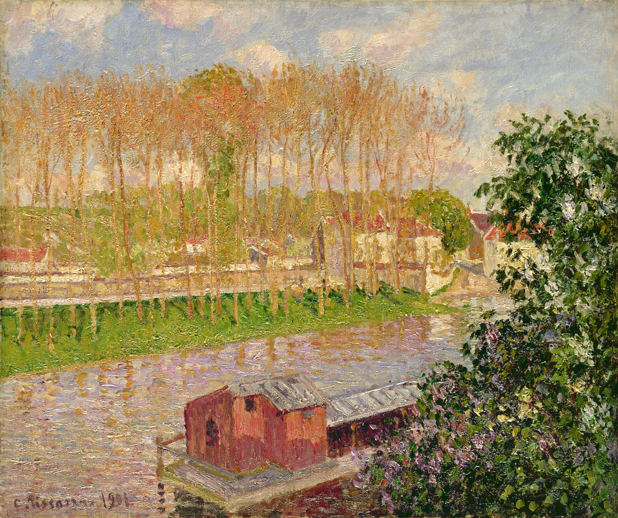 Naplemente Moret-sur-Loingban, 1901 alkotó: Camille Jacob Pissarro