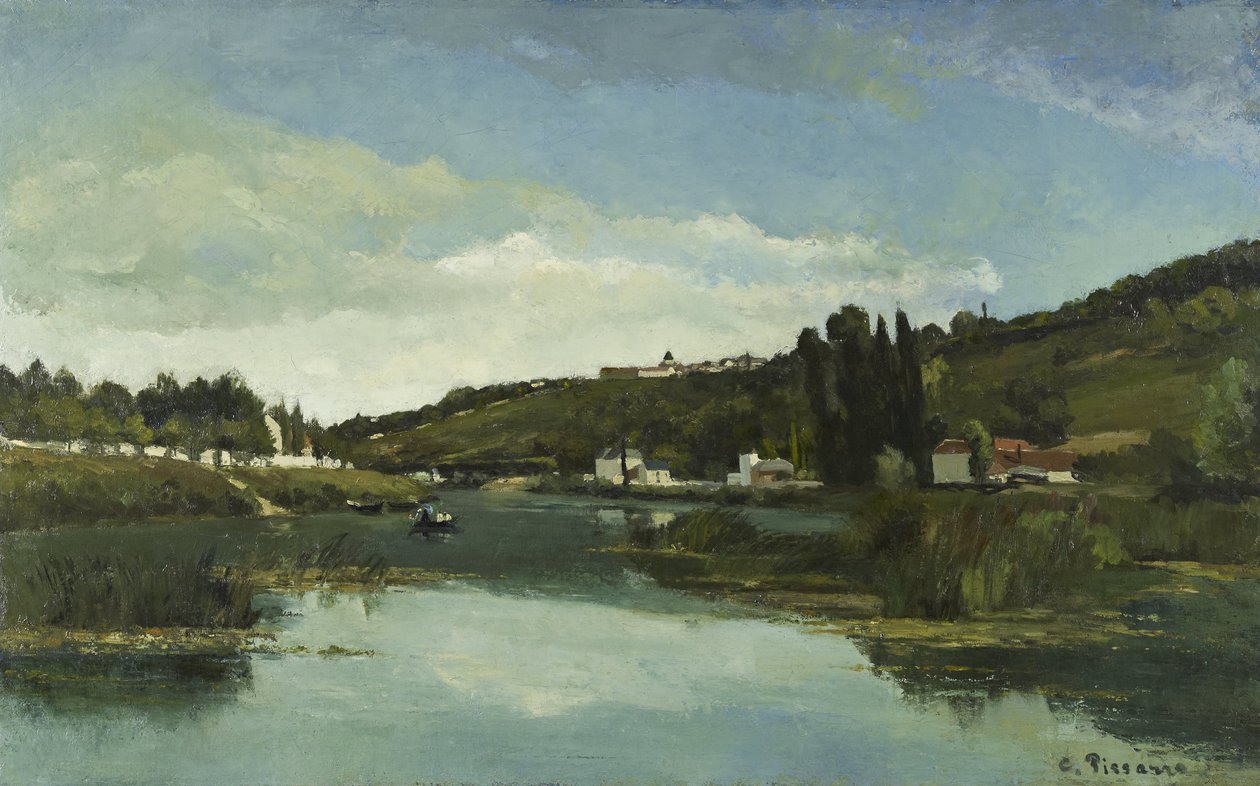 A Marne Chennevières -ben alkotó: Camille Jacob Pissarro