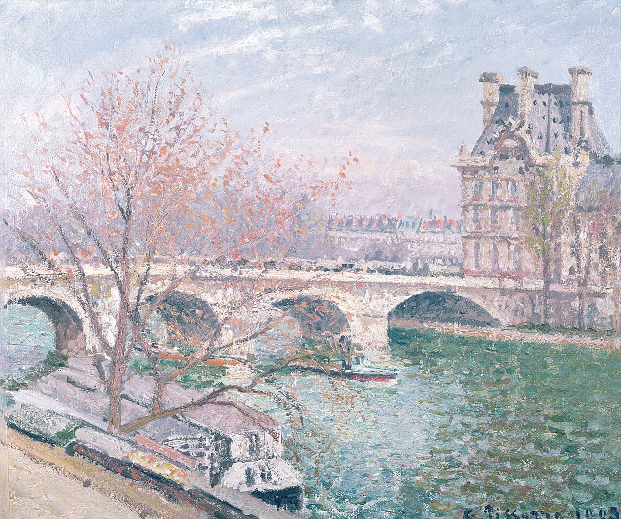 A Pont-Royal és a Pavillon de Flore, 1903 (olaj, vászon alkotó: Camille Jacob Pissarro